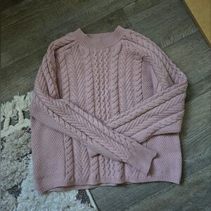 Philosophy Dusty Pink Cable Knit Sweater